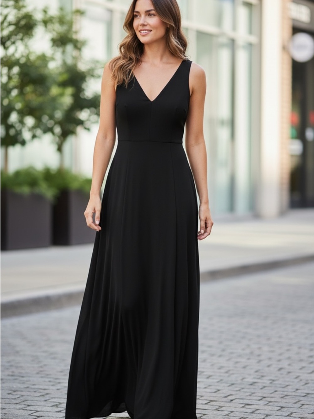 SHOW ME YOUR MUMU Black Sleeveless V-Neck Maxi Dress